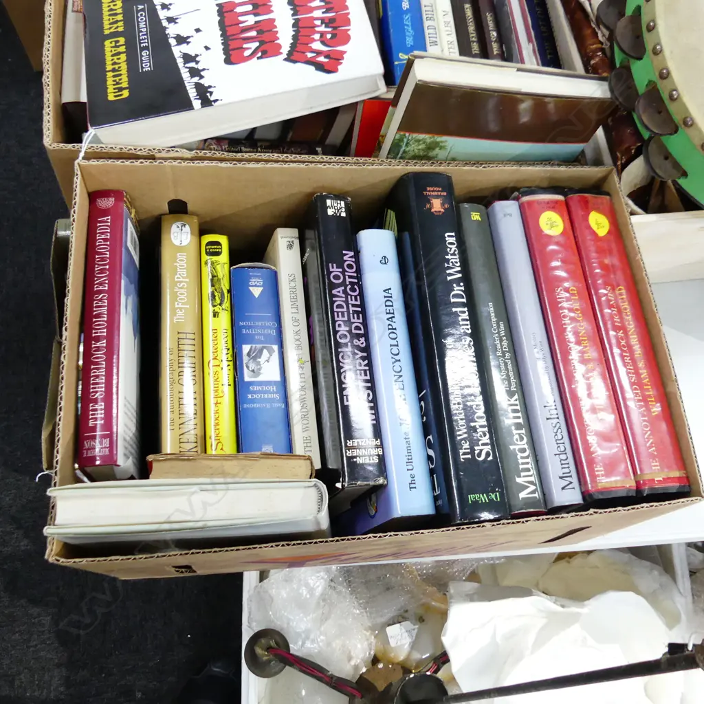BOX LOT ASST. BOOKS; SHERLOCK HOLMES, JOKES, 'BAWDY BALLADS'  Image 1++