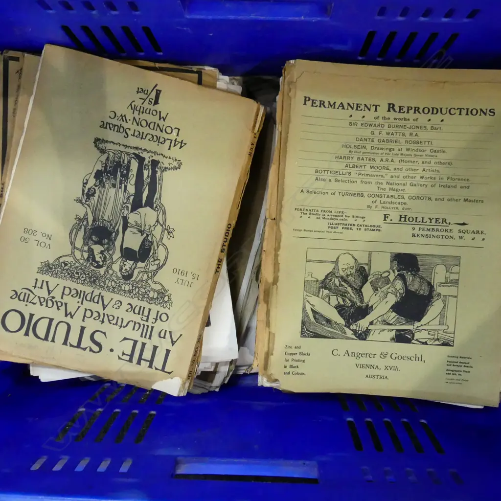 BOX LOT MAGAZINES; 'THE STUDIO; AN ILLUSTRATED MAGAZINE OF FINE & APPLIED ART' C.1910 Image 1++
