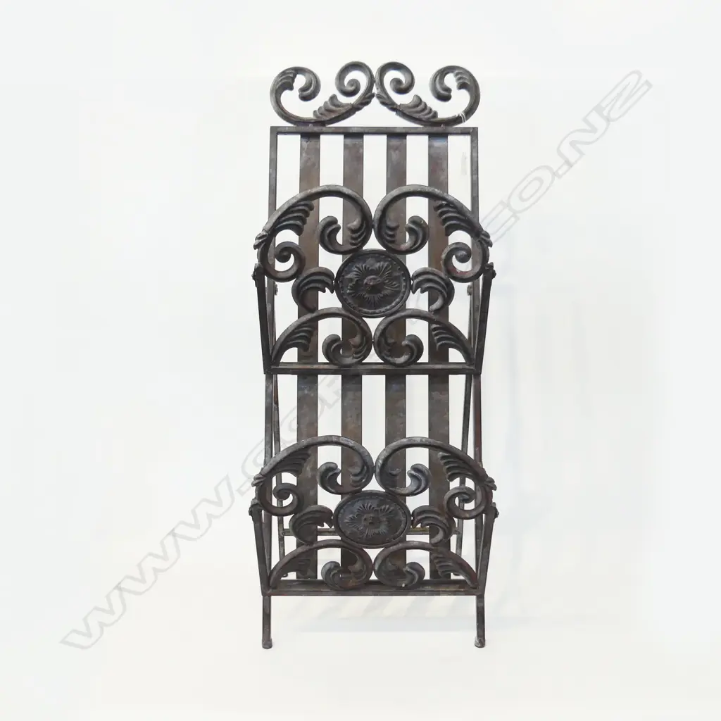 BRONZED METAL MAGAZINE RACK H.800mm Image 1++