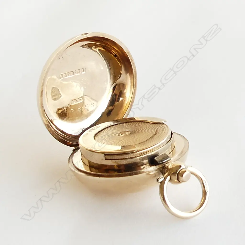 9CT GOLD SOVEREIGN CASE BIRMINGHAM 1915 16.60gm Image 1++