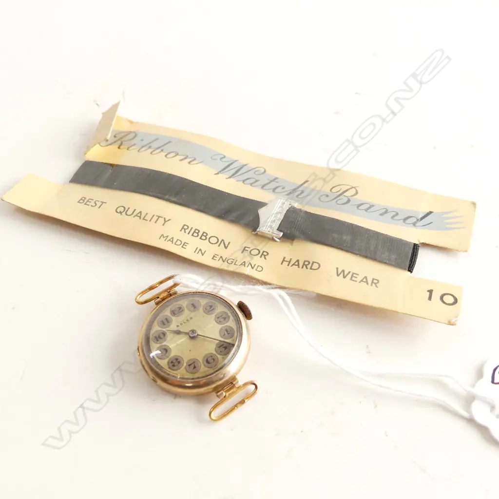 LADIES 9CT ROLEX WRISTWATCH C1929 running. with as new old strap Image 1++