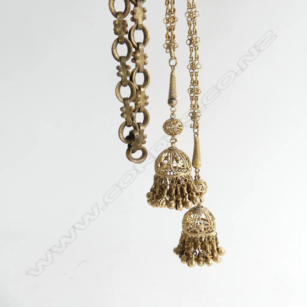 ORNATE GOLD GILDED SATOIR & HEAVY GILDED CHAIN Image 1++