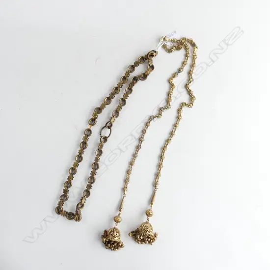 ORNATE GOLD GILDED SATOIR & HEAVY GILDED CHAIN