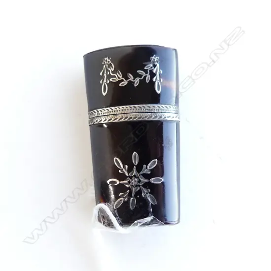 GEORGIAN PERIOD STG SILVER & TOITOISEHELL ETUI L. 45MM 