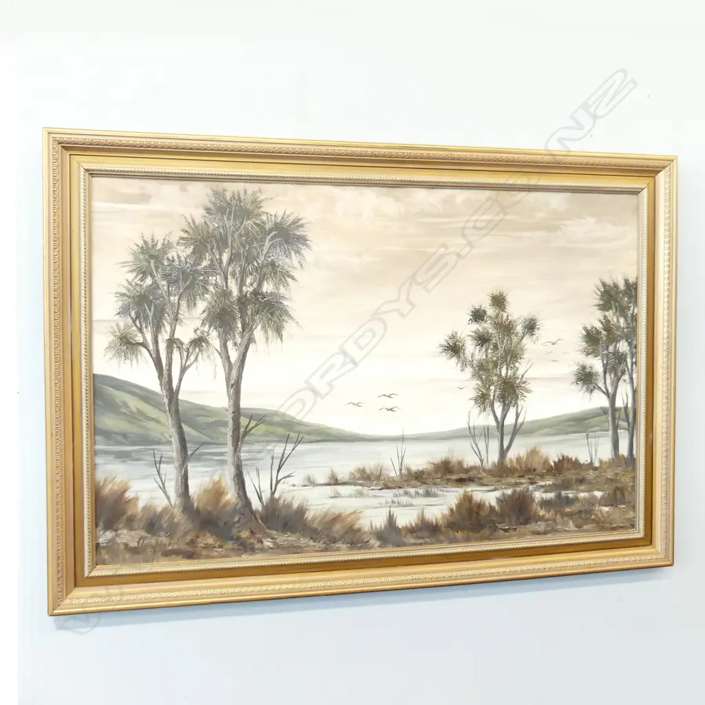 J CAMPBELL 'EARLY RISE' EASTERN LAKE 1980, GOUACHE ON BOARD, SIGNED  Image 1++
