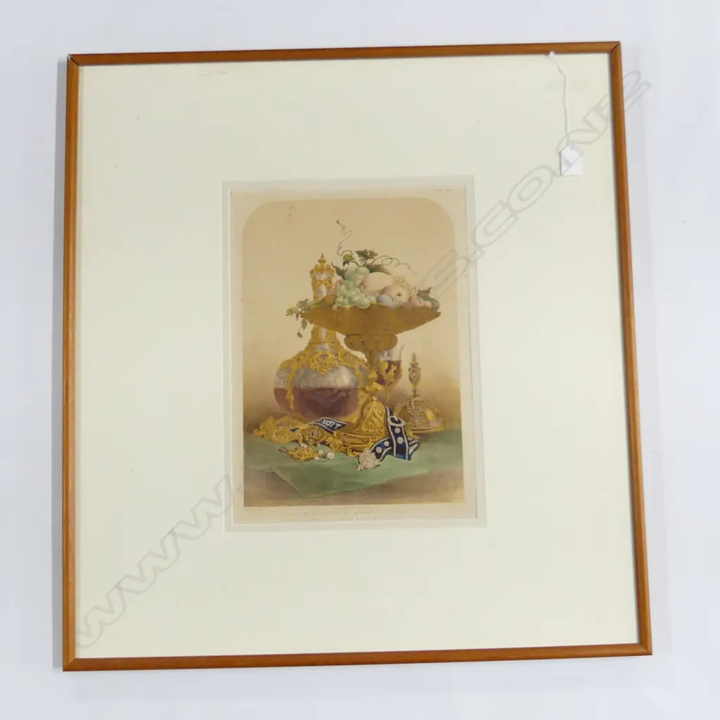 MID 19TH CENTURY CHROMO-LITHOGRAPHIC PRINT, 'GROUP OF PLATE BY GARRARD OF LONDON' 390x280mm Image 1++