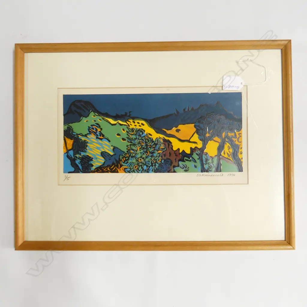 KES MAINDONALD LINO CUT 1/5 ED. Signed & dated 1990. 170 X 330mm Image 1++