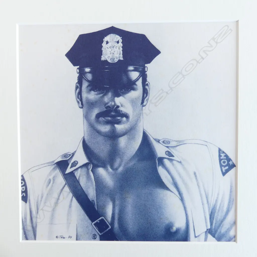 4 TOM OF FINLAND PORTRAIT PRINTS; SANTA, POLICEMAN ETC 270x200mm Image 1++