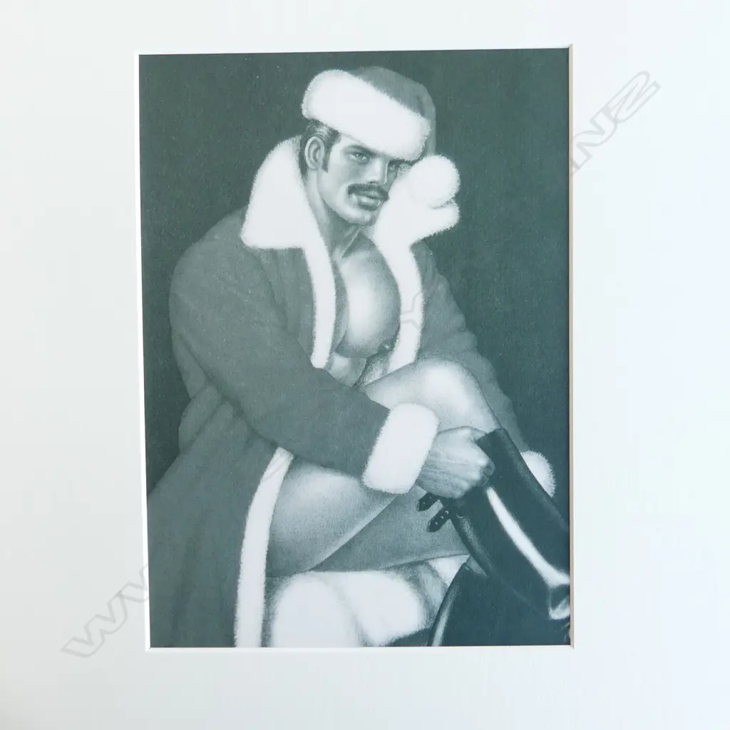 4 TOM OF FINLAND PORTRAIT PRINTS; SANTA, POLICEMAN ETC 270x200mm Image 1++