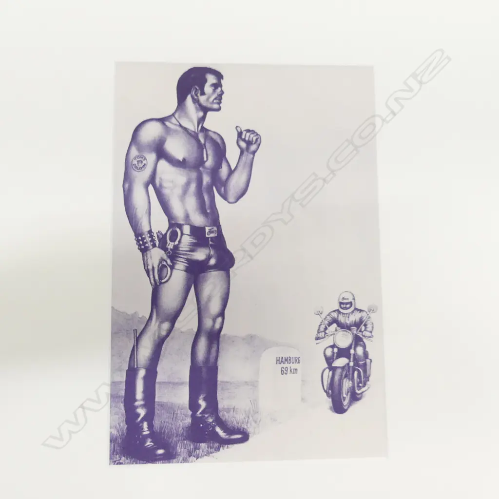 4 TOM OF FINLAND PRINTS; BIKER DUOS 270x190mm Image 1++