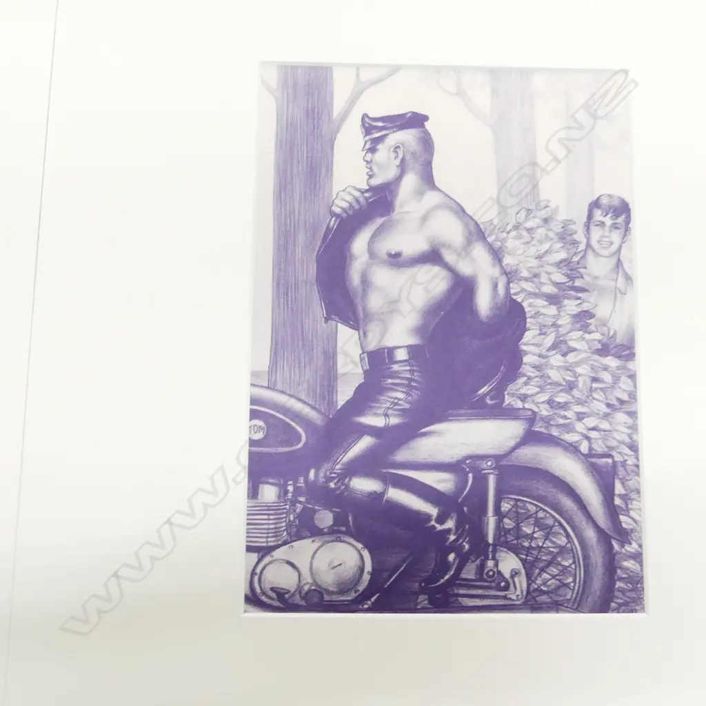 4 TOM OF FINLAND PRINTS; BIKER DUOS 270x190mm Image 1++