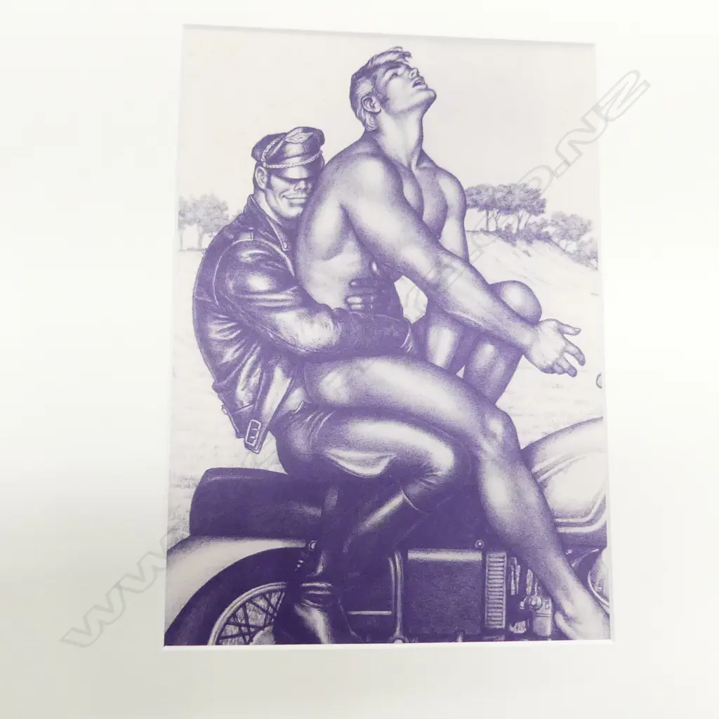 4 TOM OF FINLAND PRINTS; BIKER DUOS 270x190mm Image 1++