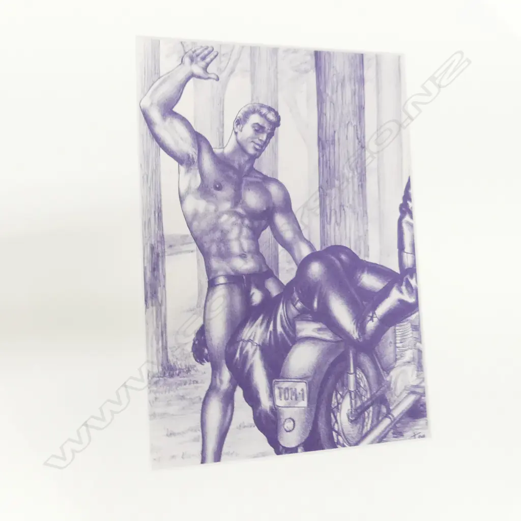 4 TOM OF FINLAND PRINTS; BIKER DUOS 270x190mm Image 1++