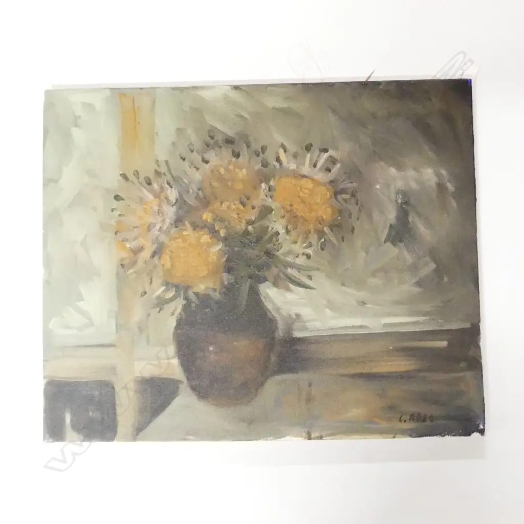 C ROSE OIL STILLIFE 'PROTEA'S' signed 460 x 560mm Image 1++
