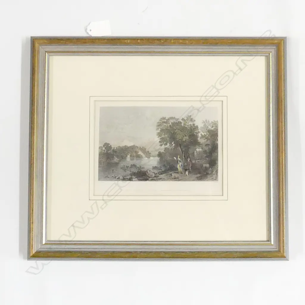 THOMAS ALLOM (UK 1804-1872), LOCH KATRINE - LOOKING TOWARDS ELLEN'S ISLE, ETCHING, 160mm x 210mm Image 1++