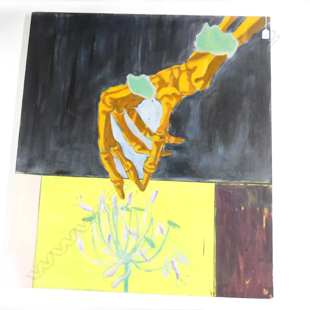 PETER WHEELER “Nothing But Happiness” 2020 oil and oil stick on canvas 1040 x 930mm Image 1++