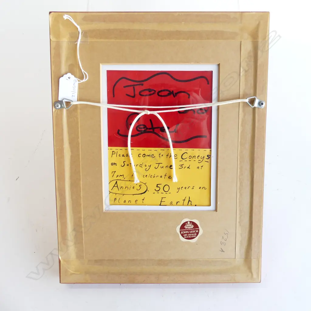 TRACEY COLLINS HAND PAINTED BIRTHDAY CARD FRAMED H370 W290MM Image 1++