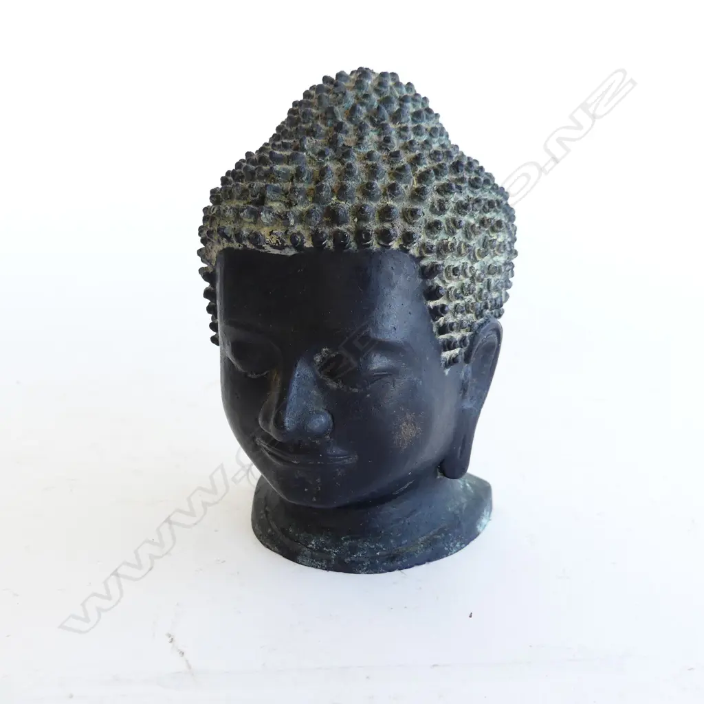THAI BUDDHA  BRONZE HEAD H. 140MM Image 1++