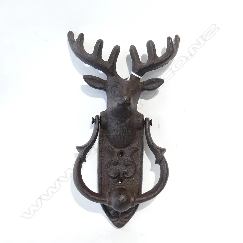 CAST IRON STAG DEER DOOR KNOCKER H.230mm Image 1++