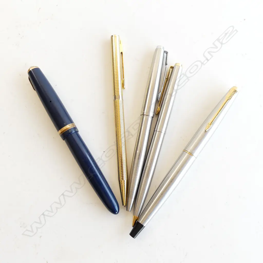 BAG 5 ASST VINTAGE PENS; FOUNTAIN & CARTRIDGE Image 1++