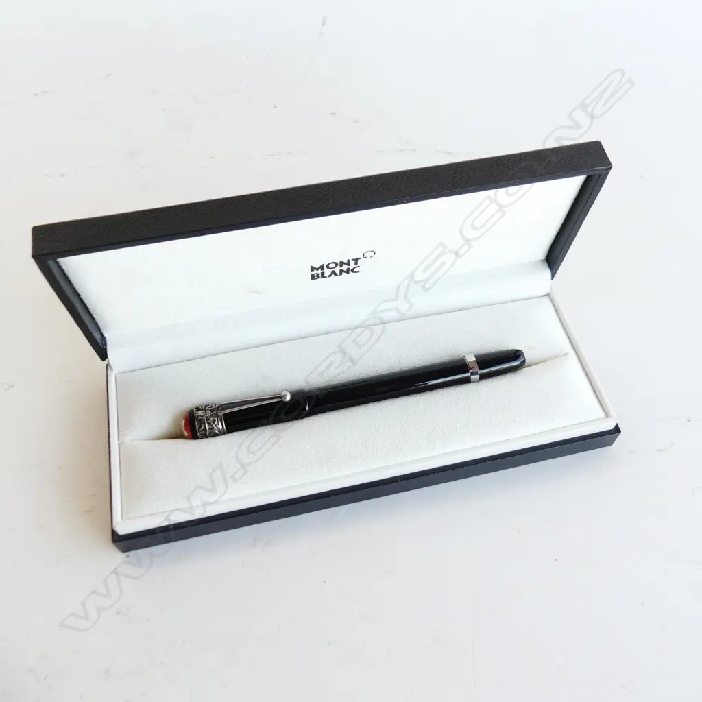 MONT BLANC BALLPOINT PEN, CASED - Heritage Rouge et Noir Spider Metamorphosis Image 1++
