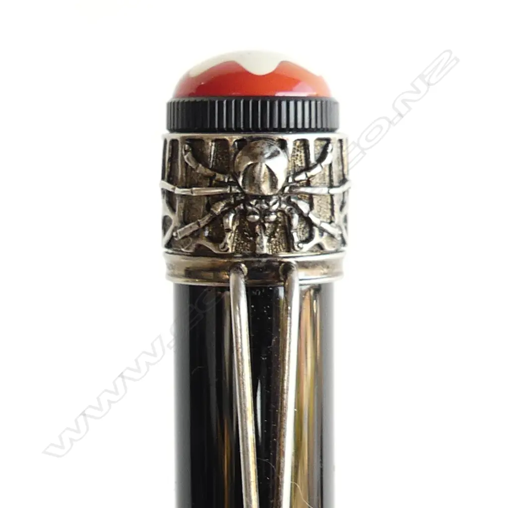 MONT BLANC BALLPOINT PEN, CASED - Heritage Rouge et Noir Spider Metamorphosis Image 1++
