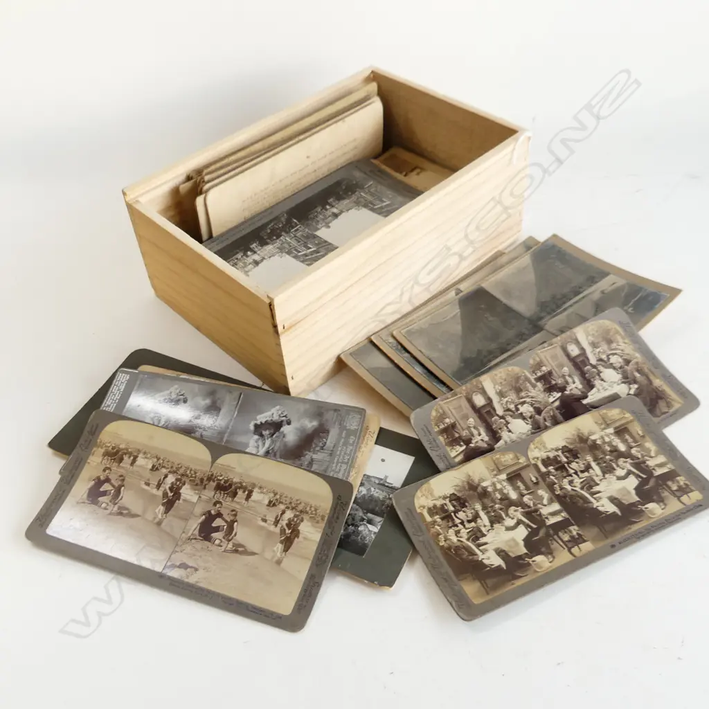 LARGE COLLECTION VINTAGE STEREOSCOPE CARDS Image 1++