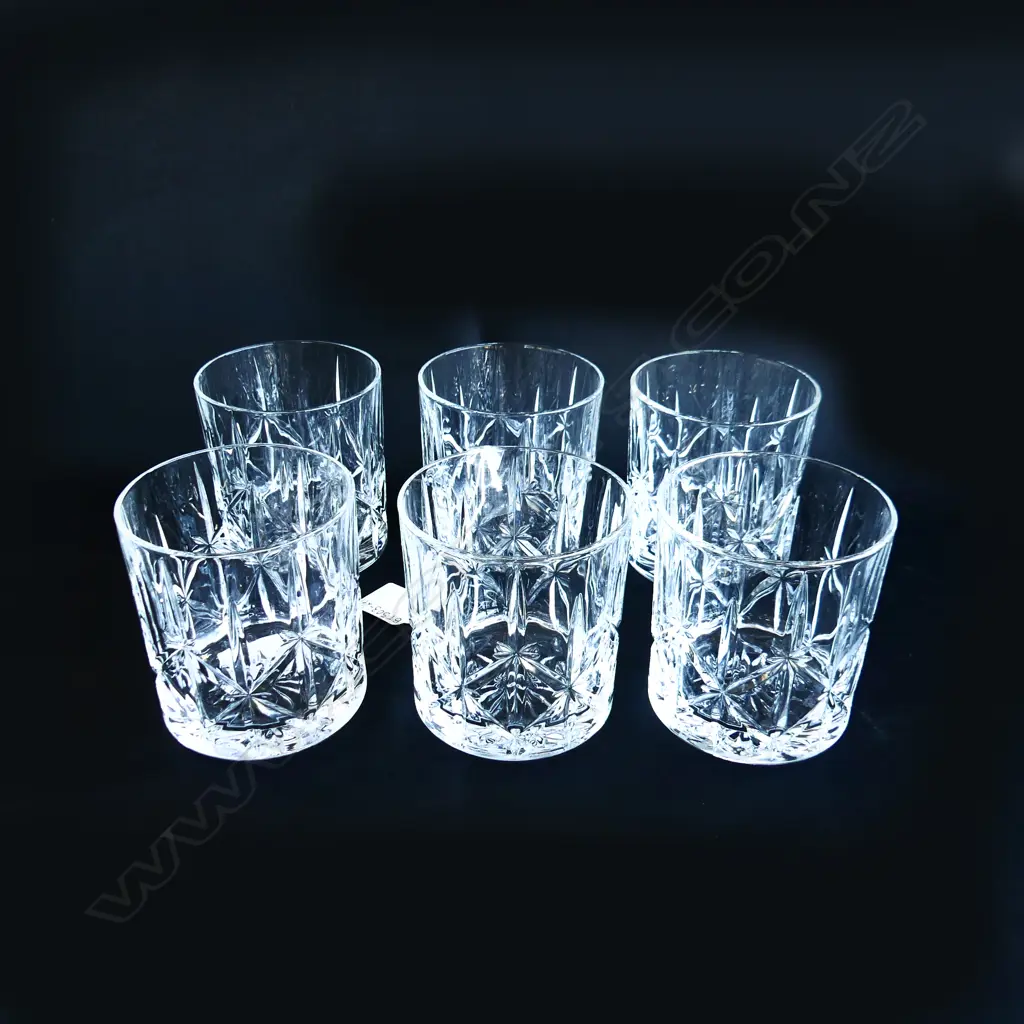 6 WATERFORD CRYSTAL MARQUIS LG DOUBLE OLD FASHIONED WHISKY TUMBLERS H. 92MM Image 1++