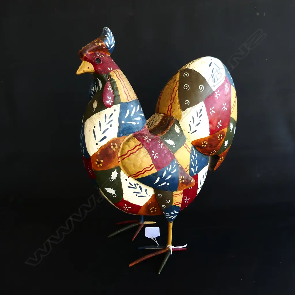 HAND PAINTED METAL ROOSTER H.320mm Image 1++