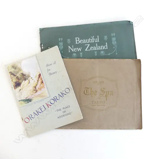 3 EARLY NZ TOURIST PAMPHETS c.1920s/30s; TAUPO, ROTORUA ETC