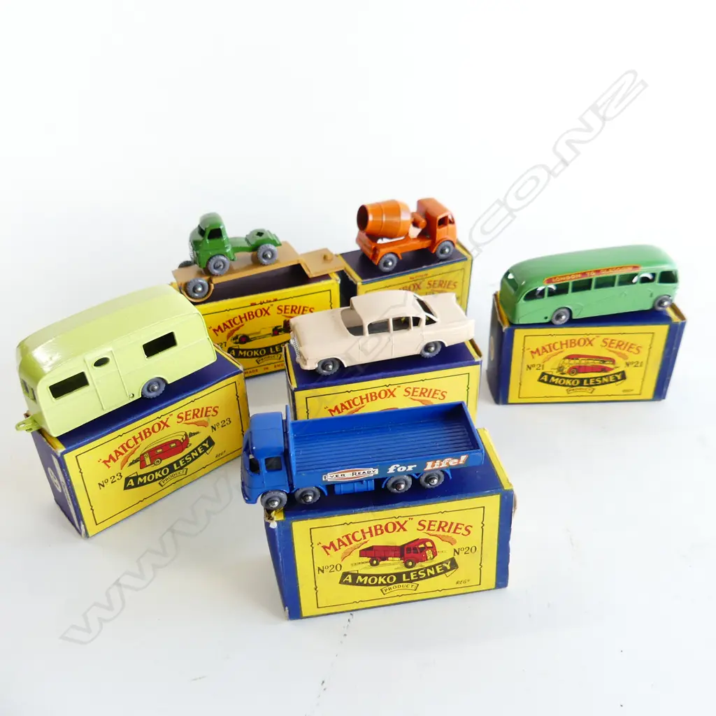 6 MINT & BOXED MATCHBOX TOYS NUMBERS 20/21/22/23/26/&27 Image 1++