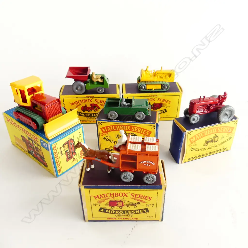 6 MINT & BOXED MATCHBOX TOYS  NUMBER 2/4/7/8/12/&16 Image 1++