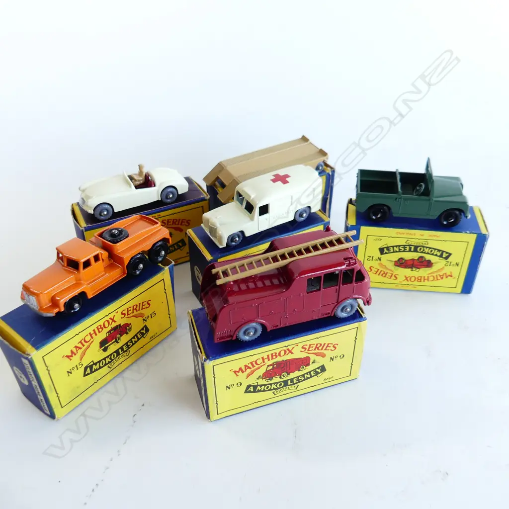 6 MINT & BOXED MATCHBOX TOYS NUMBERS 9/12/14/15/16/&19 Image 1++