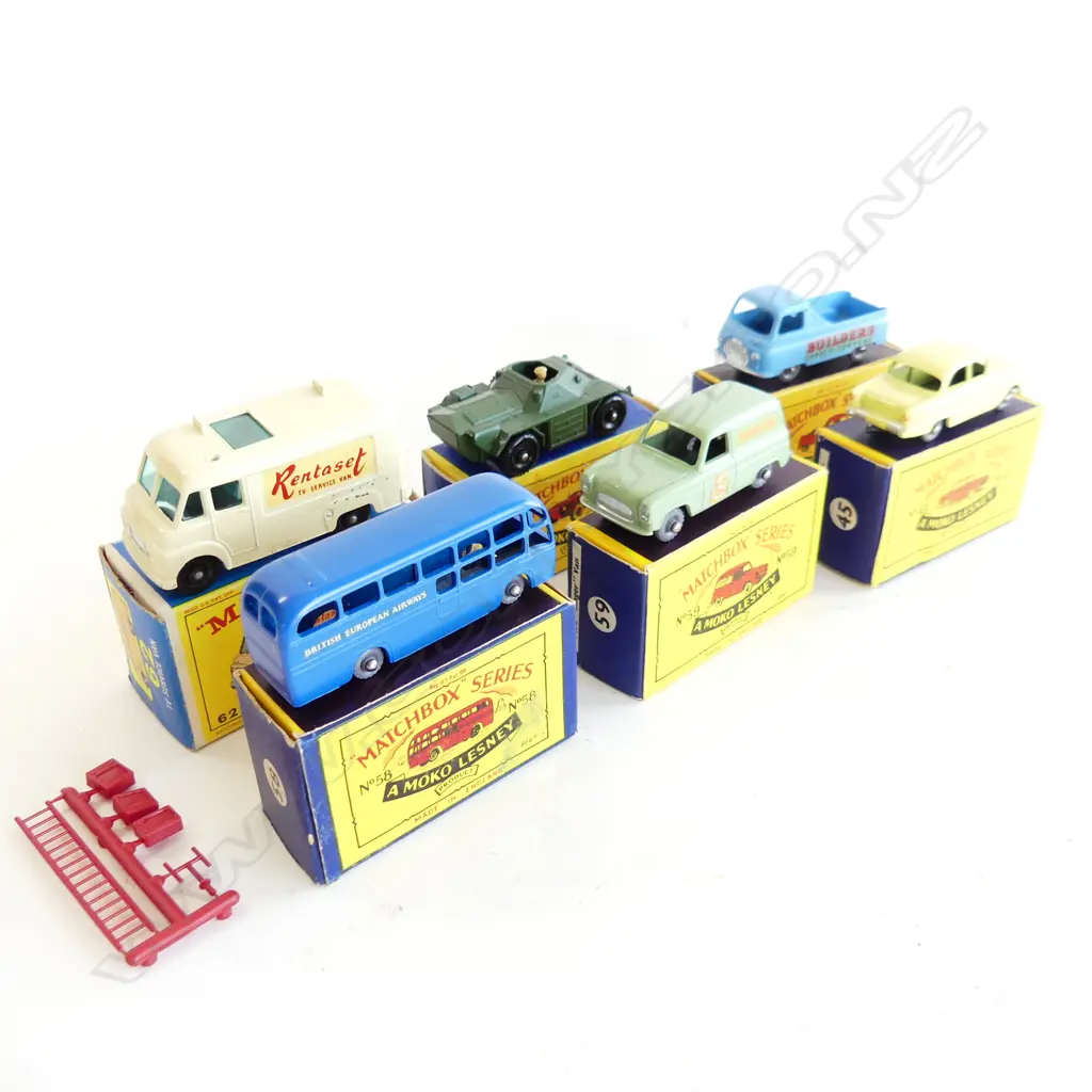 6 MINT & BOXED MATCHBOX TOYS NUMBERS 45/59/58/60/61 &62 Image 1++