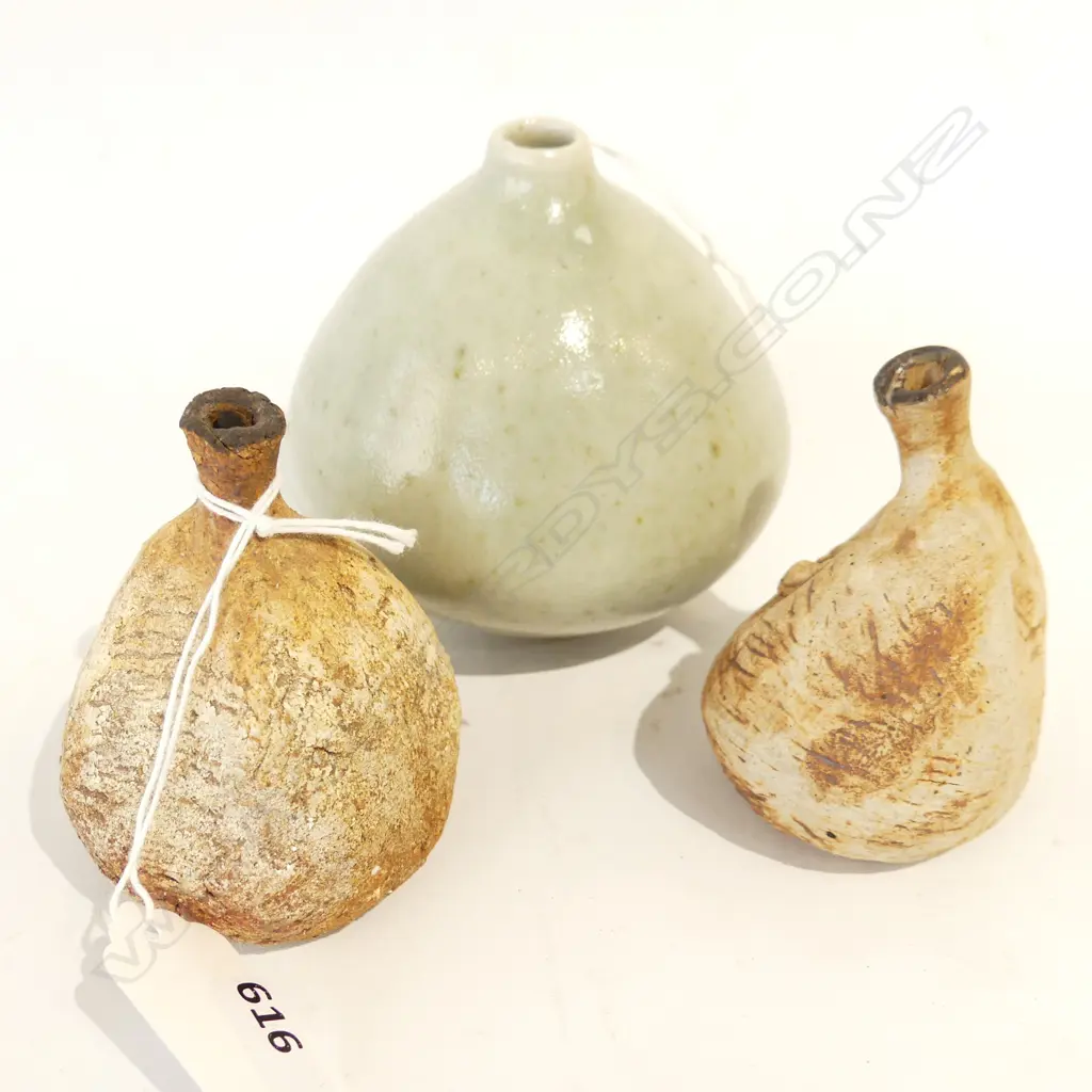 DORIS DUTCH CELADON SPECIMAN VASE & 2 OTHERS possibly D Dutch Image 1++