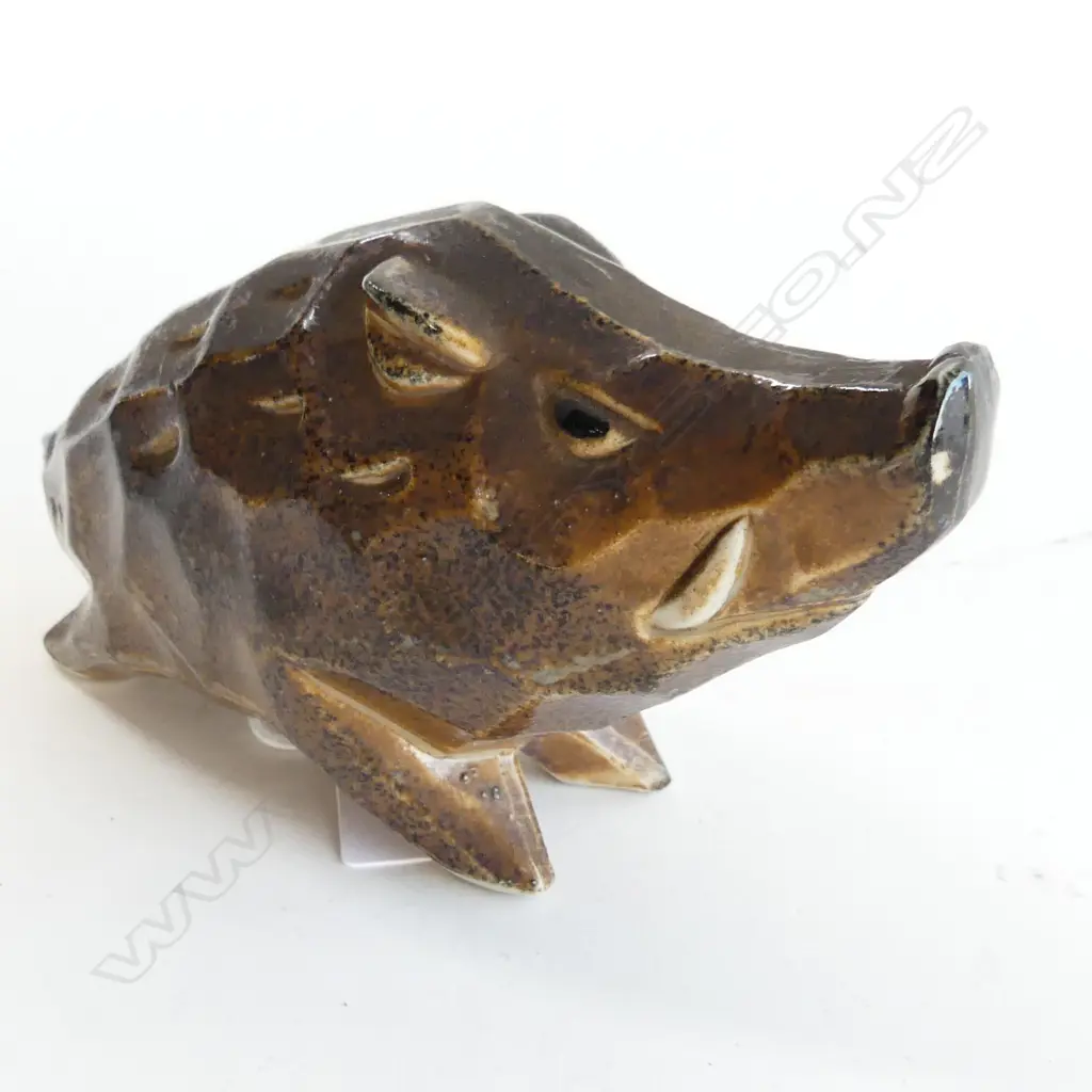 MID CENTURY CERAMIC WART HOG L. 150MM Image 1++