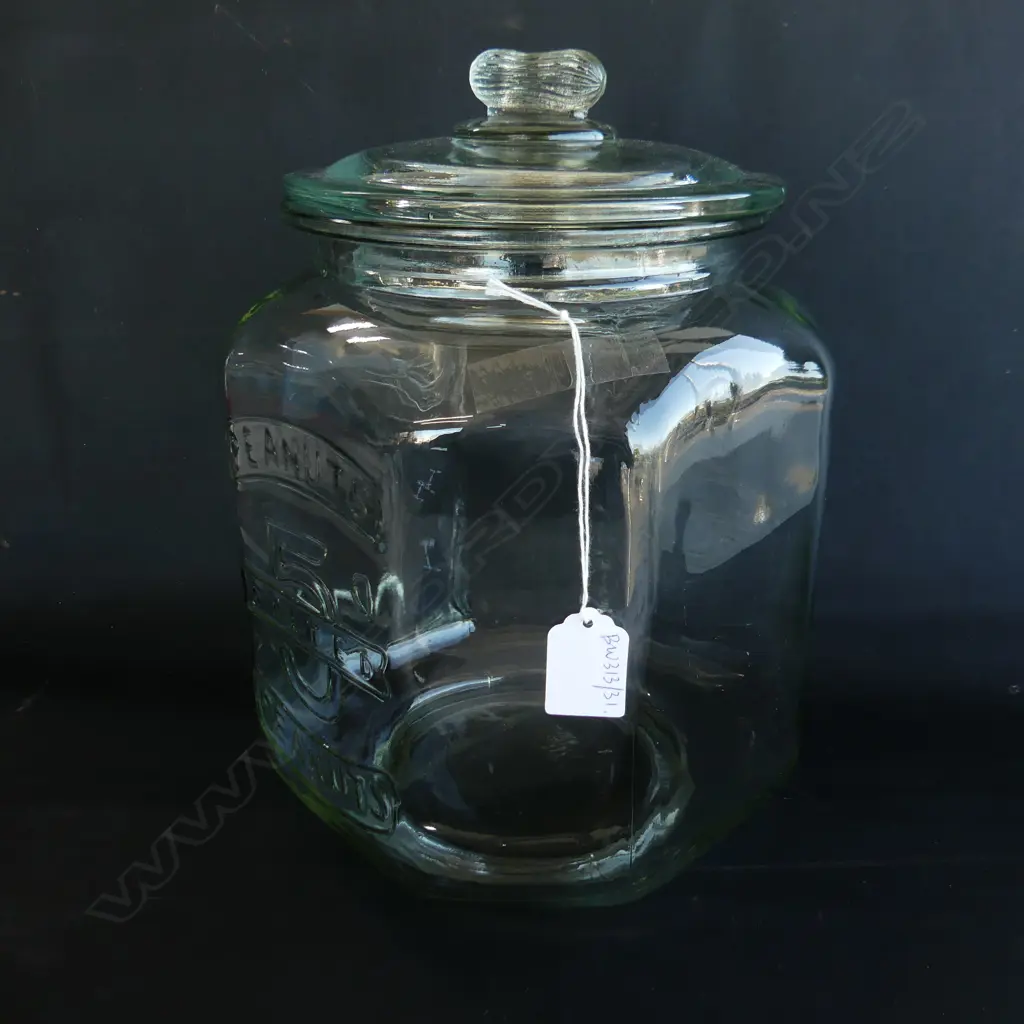 LG VINTAGE STYLE LIDDED JAR; 'PEANUTS 5c' H.300mm Image 1++