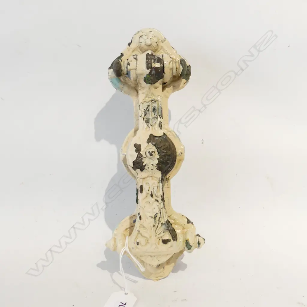 ANTIQUE CAST IRON DOOR KNOCKER; A. KENRICK & SONS B'HAM H.240mm Image 1++