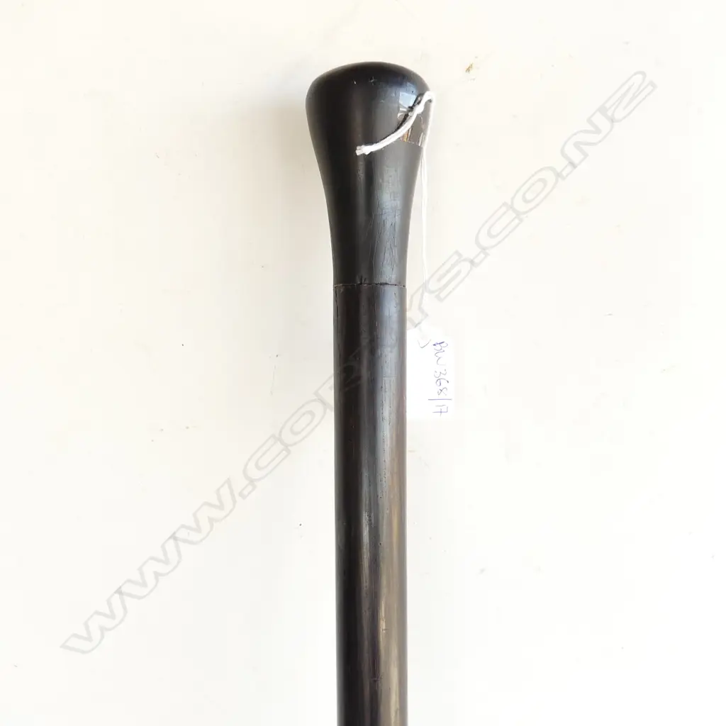 ANTIQUE EBONY WALKING STICK w. IVORY TIP L.900mm Image 1++