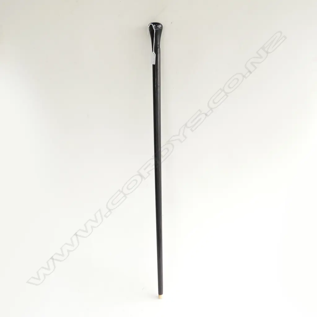 ANTIQUE EBONY WALKING STICK w. IVORY TIP L.900mm Image 1++