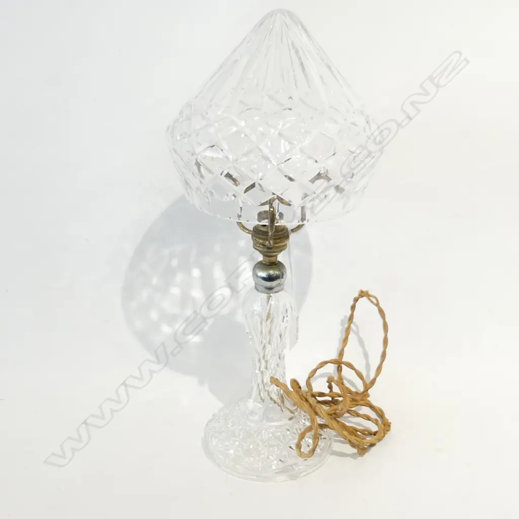 WEBB CRYSTAL LAMP H.420mm req. rewiring Image 1++