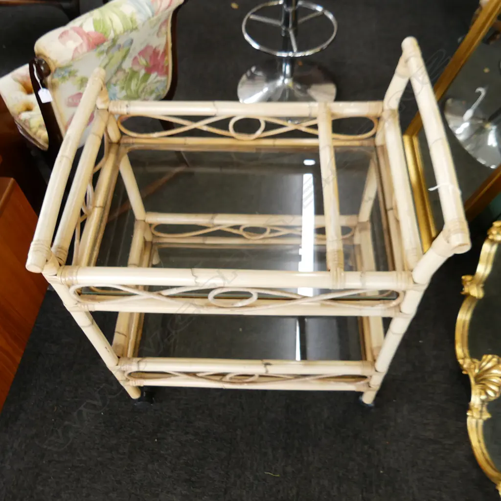 BAMBOO TEA TROLLEY 700x510x850mm Image 1++