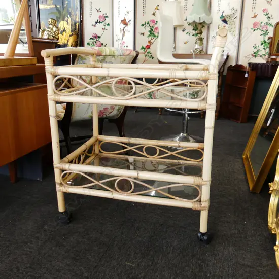 BAMBOO TEA TROLLEY 700x510x850mm