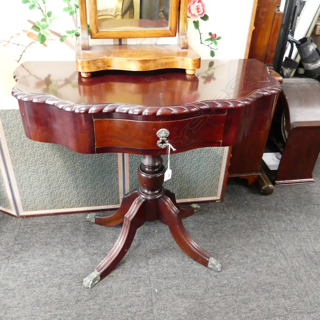 REGENCY STYLE PEDESTAL HALL TABLE 850x390x670mm Image 1++