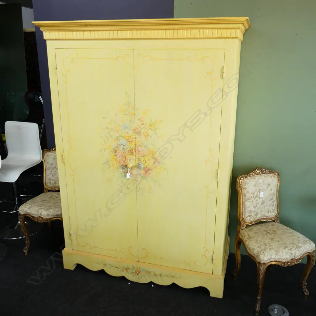 LG YELLOW PAINTED WARDROBE 1340x595x1850mm Image 1++