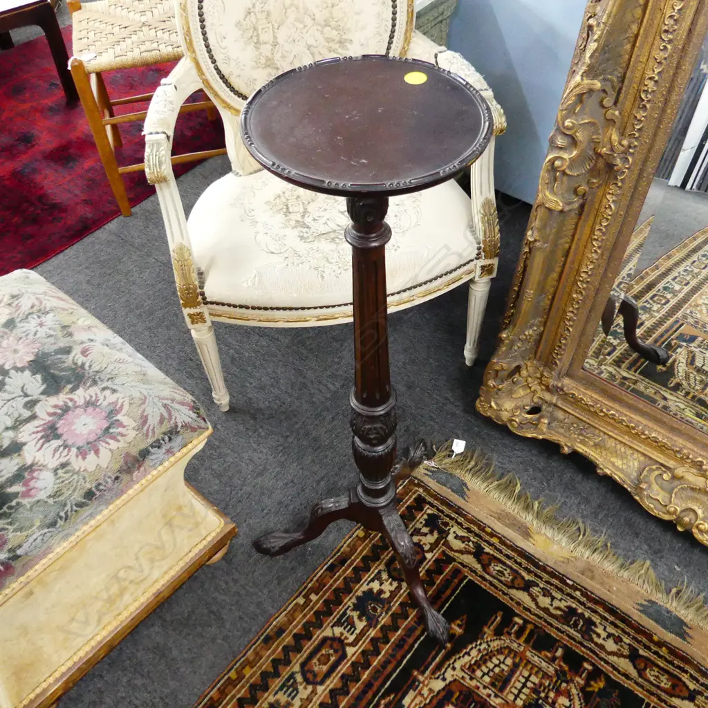 MAHOGANY PLANT STAND H910MM Image 1++