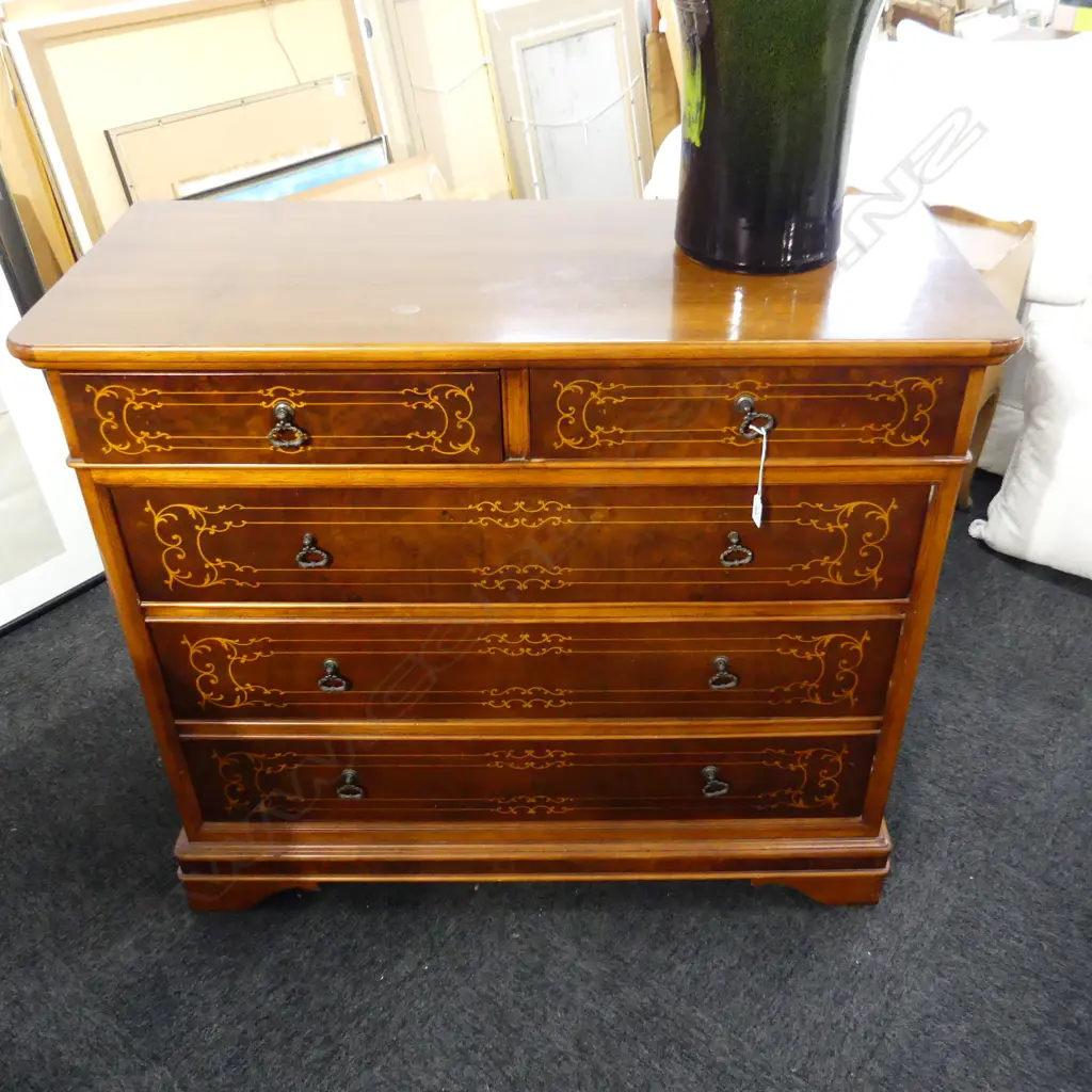 INLAID CHEST OF DRAWERS 1070x460x925mm Image 1++