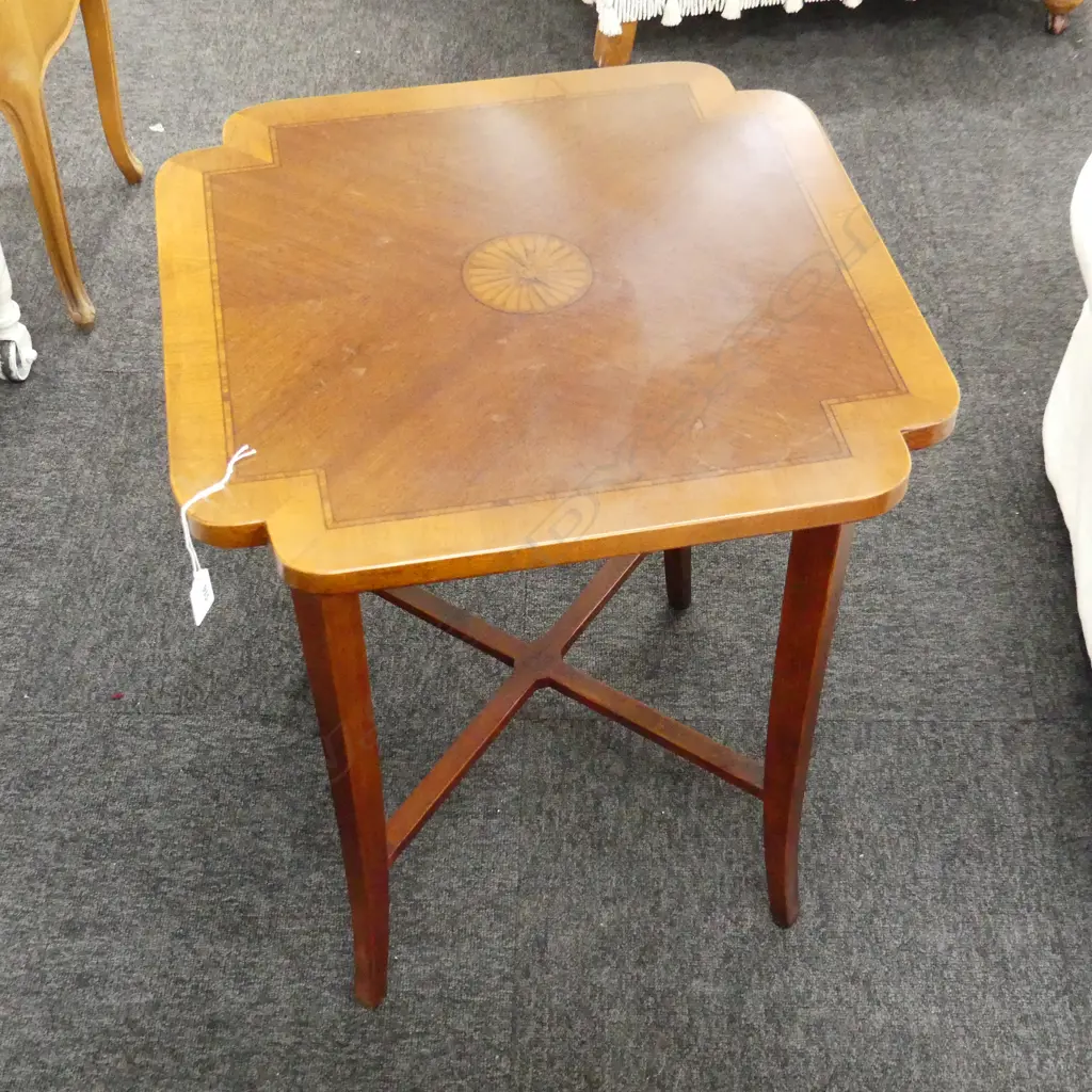 SQUARE INLAID SIDE TABLE 500x500x600mm Image 1++