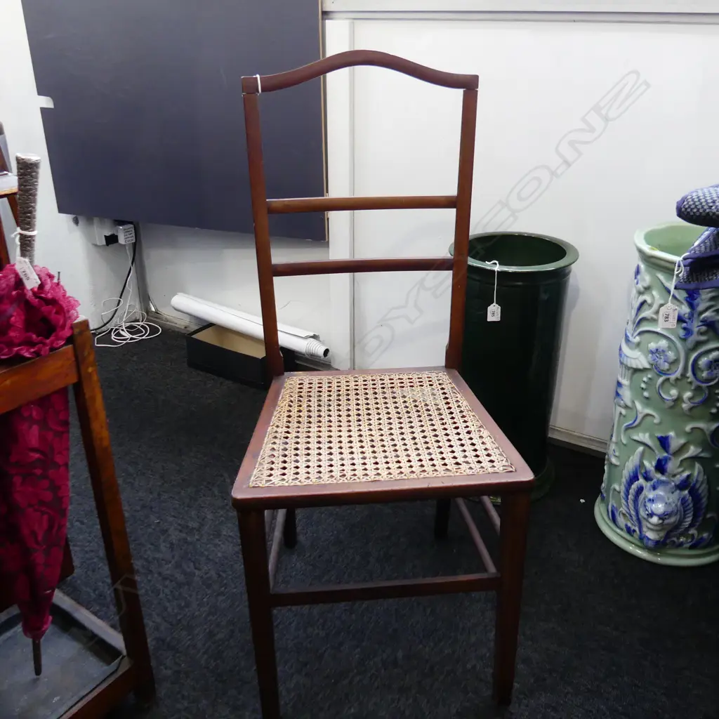 OLD WOODEN CHAIR w. CANE SEAT  Image 1++