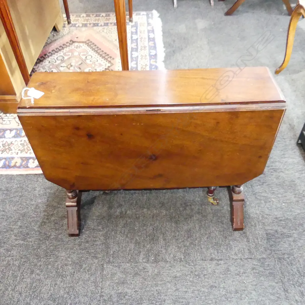 SMALL ANTIQUE DROP SIDE TABLE W.605mm Image 1++